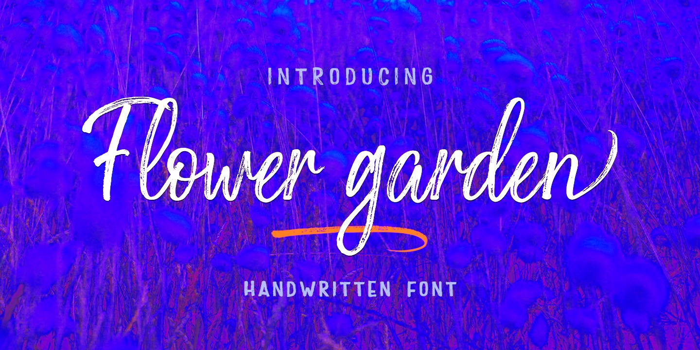 Beispiel einer Flower Garden-Schriftart